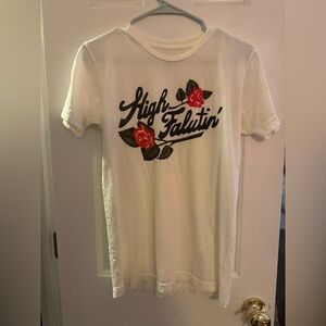 Midnight Rider Women’s High Falutin’ Tee Cream size XS